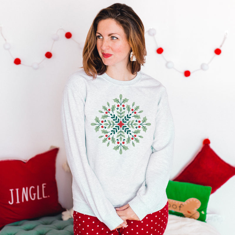 CHRISTMAS SNOWFLAKE SWEATSHIRT | HOLIDAY CREWNECK | WINTER SWEATSHIRT