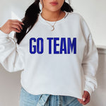 BLUE GO TEAM CREWNECK SWEATSHIRT